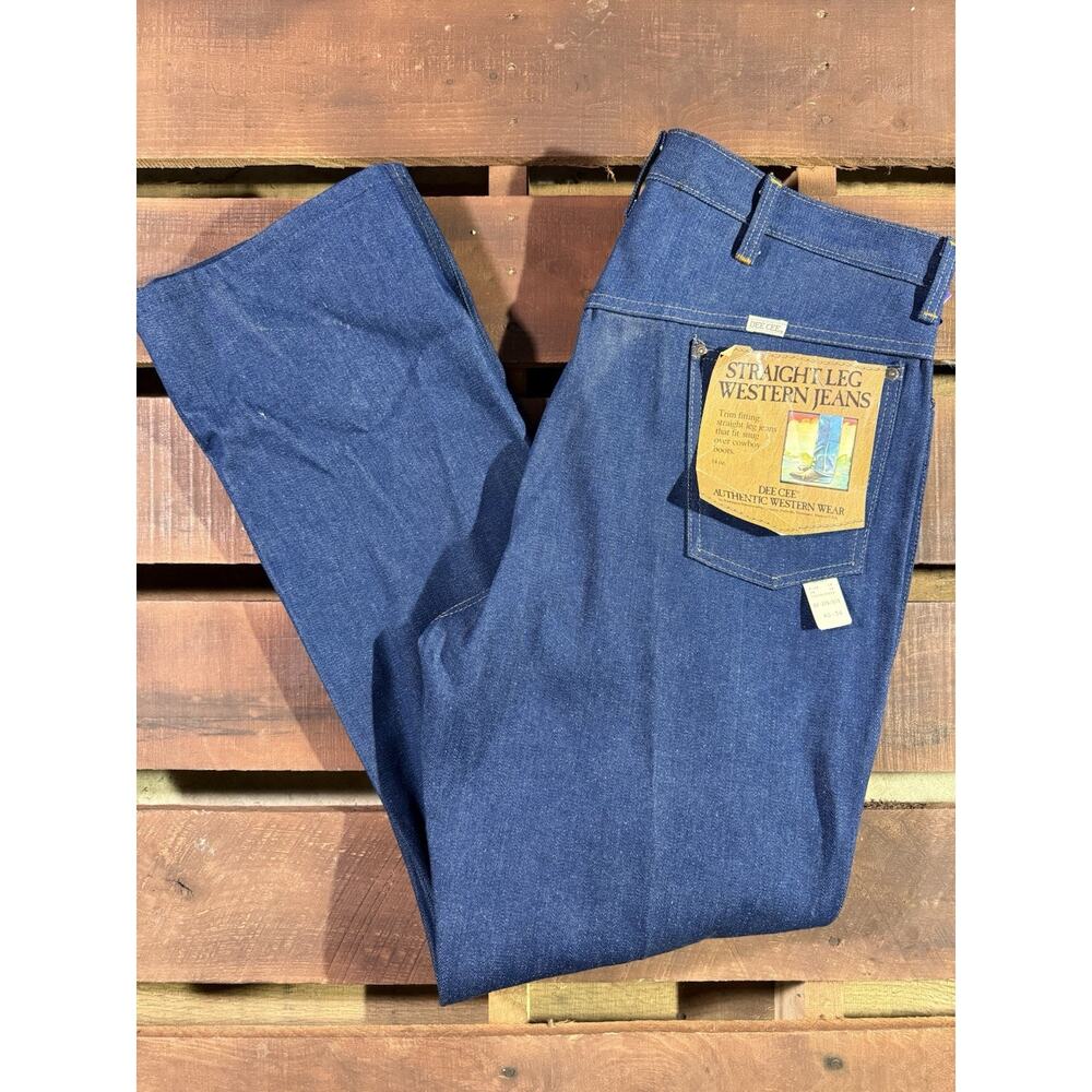 Vintage 70s Washington Dee Cee Deadstock Raw Denim Jeans 40x34 NWT USA Western